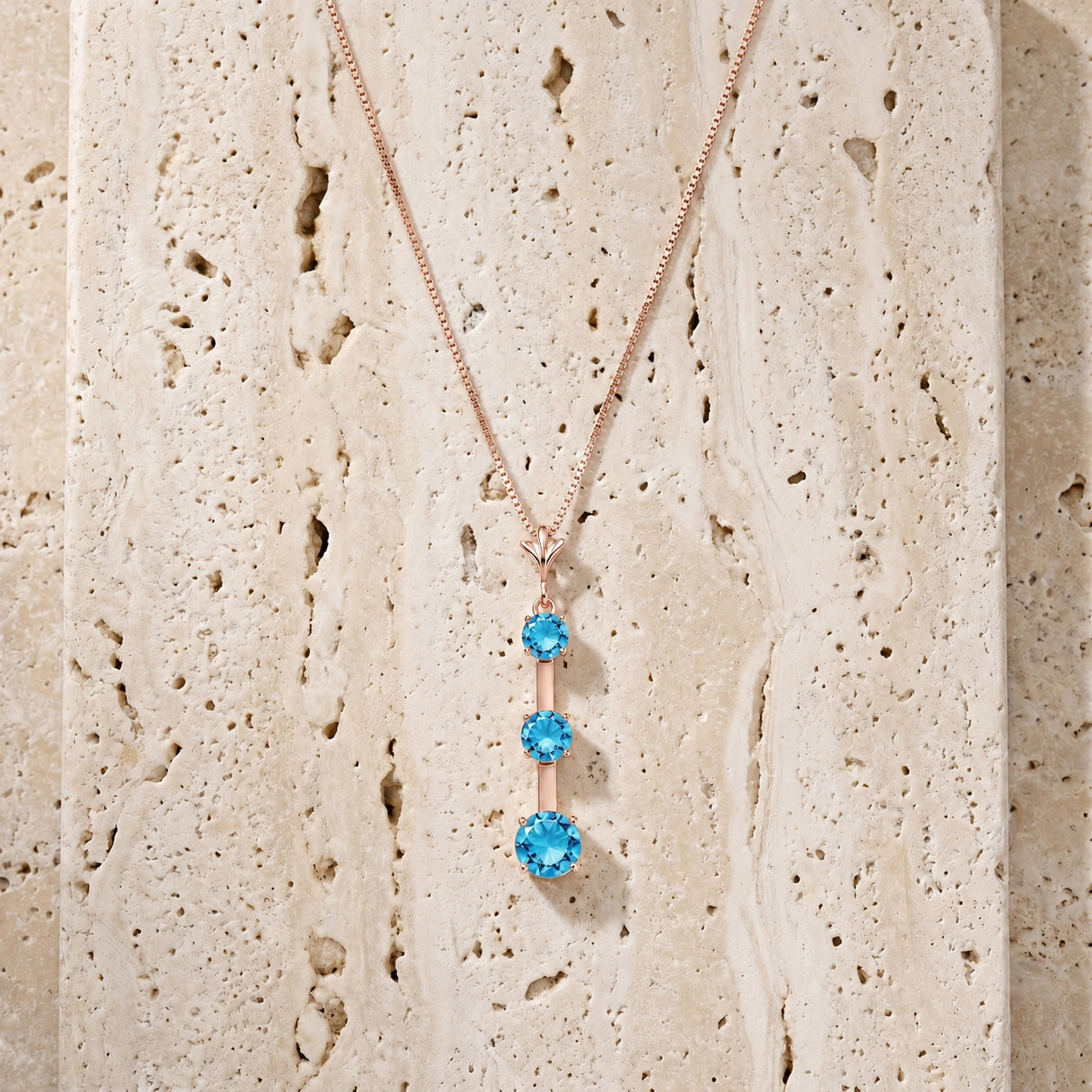 Rose Gold Blue Topaz — Quintina