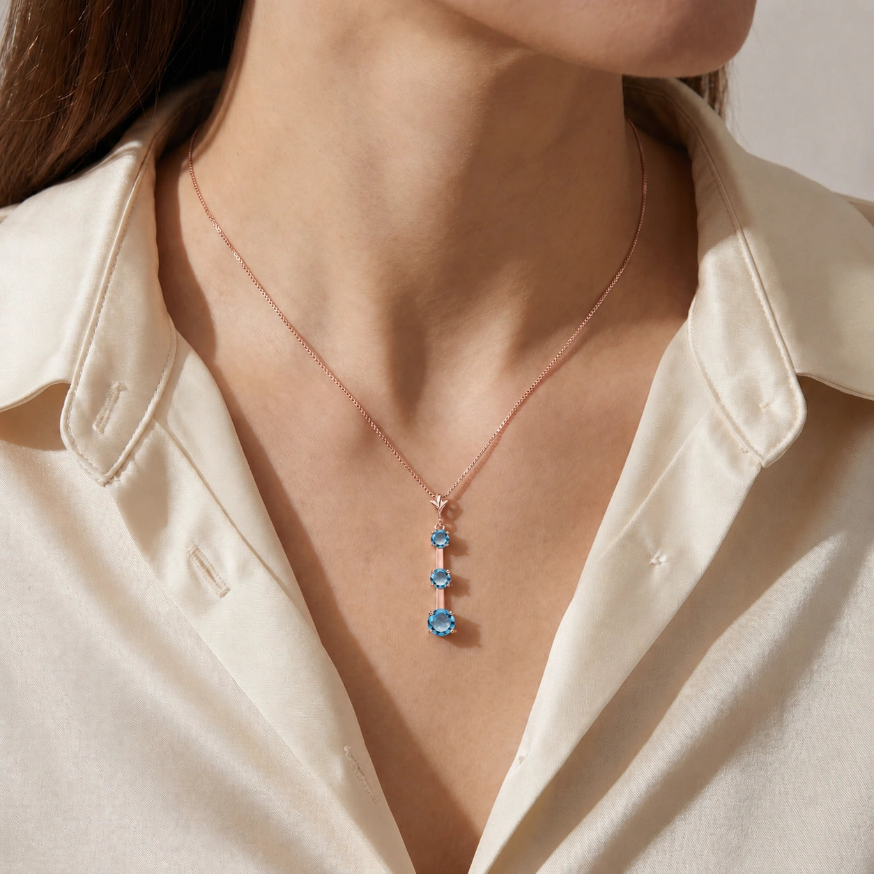 Rose Gold Blue Topaz — Quintina