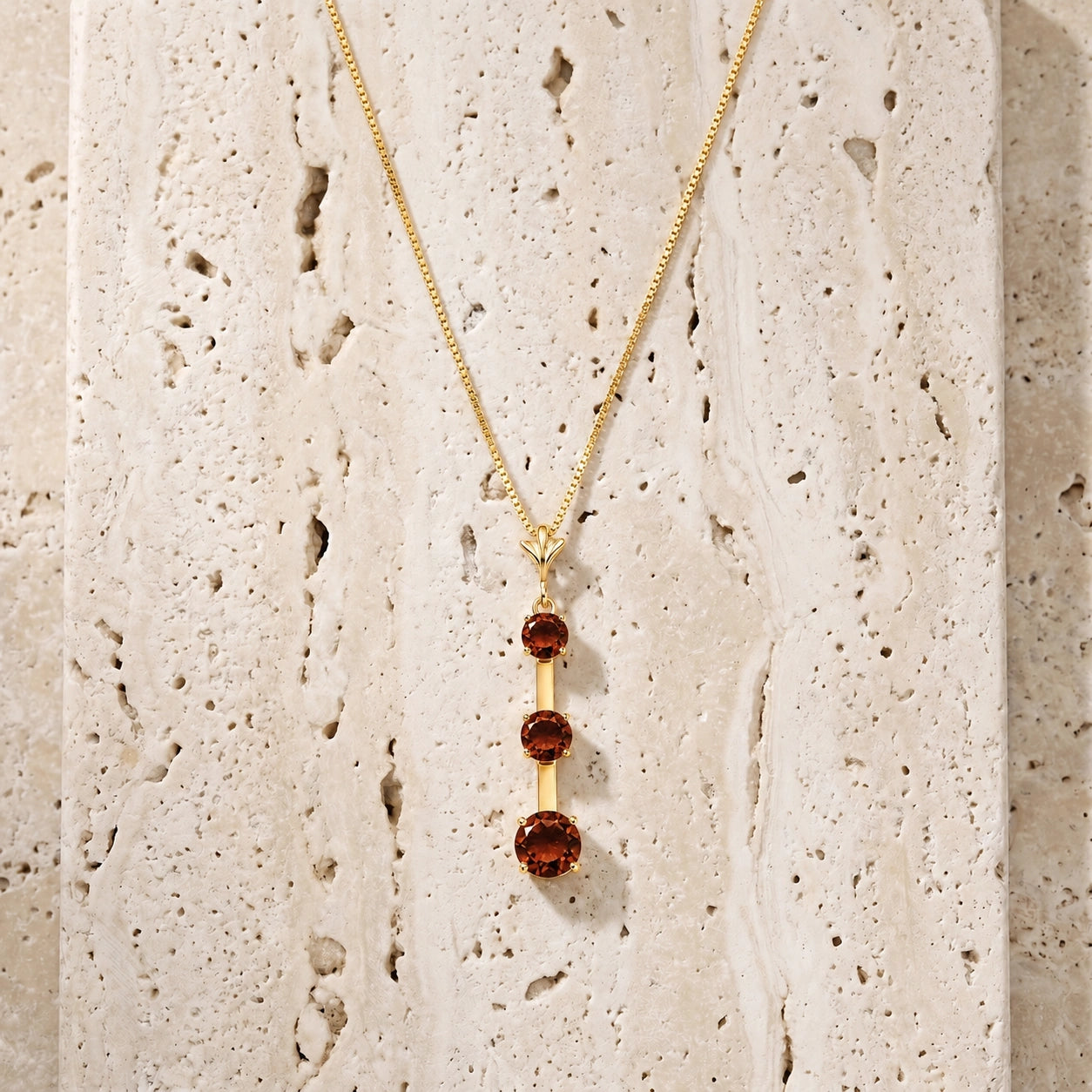 Yellow Gold Garnet — Quintina