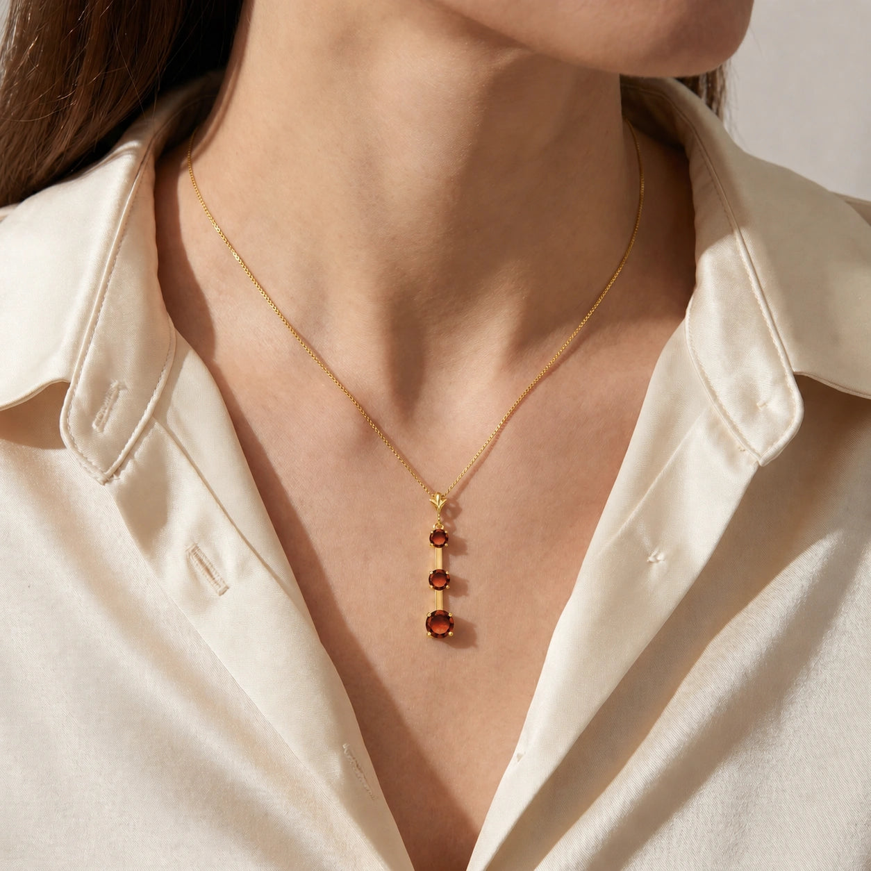 Yellow Gold Garnet — Quintina
