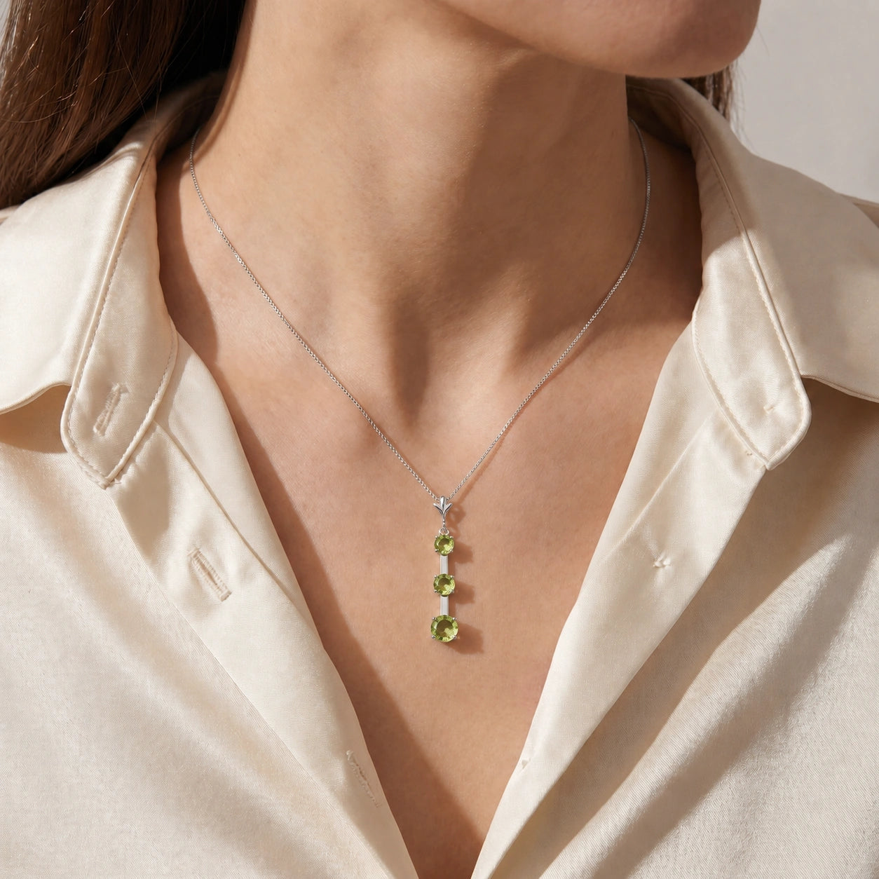 White Gold Peridot — Quintina