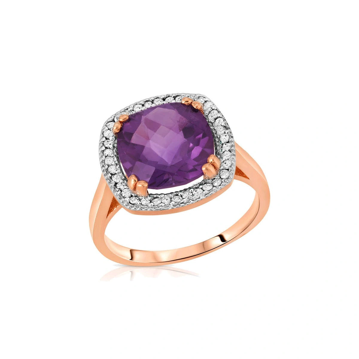 Rose Gold Amethyst & Diamond — Regina