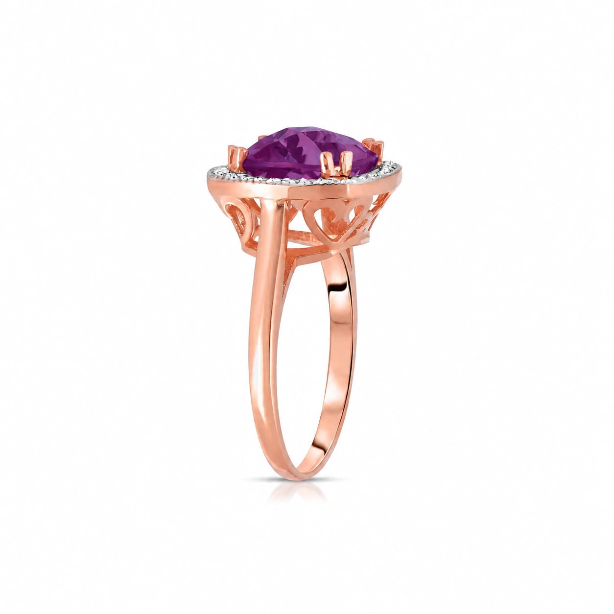 Rose Gold Amethyst & Diamond — Regina