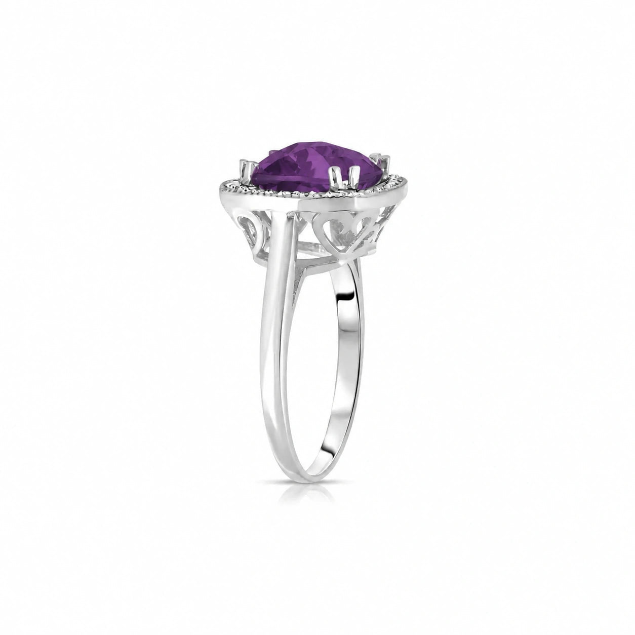 White Gold Amethyst & Diamond — Regina
