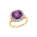 Yellow Gold Amethyst & Diamond — Regina
