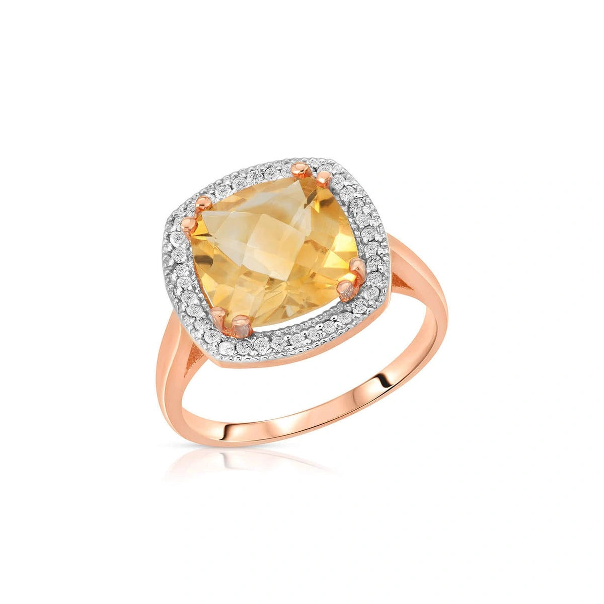Rose Gold Citrine & Diamond — Regina