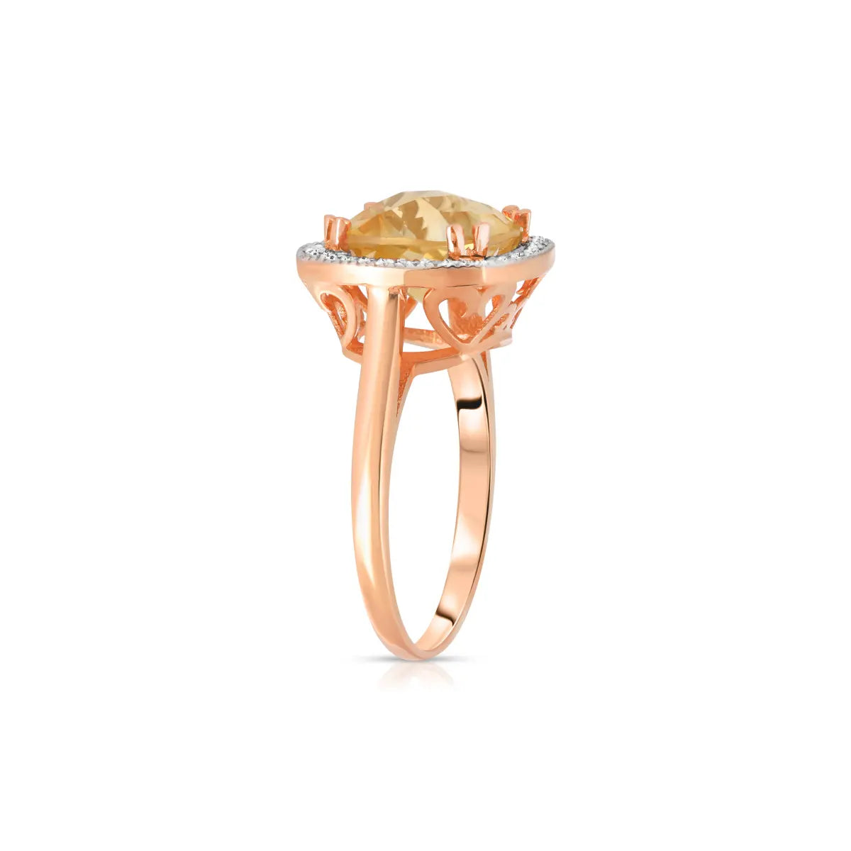 Rose Gold Citrine & Diamond — Regina