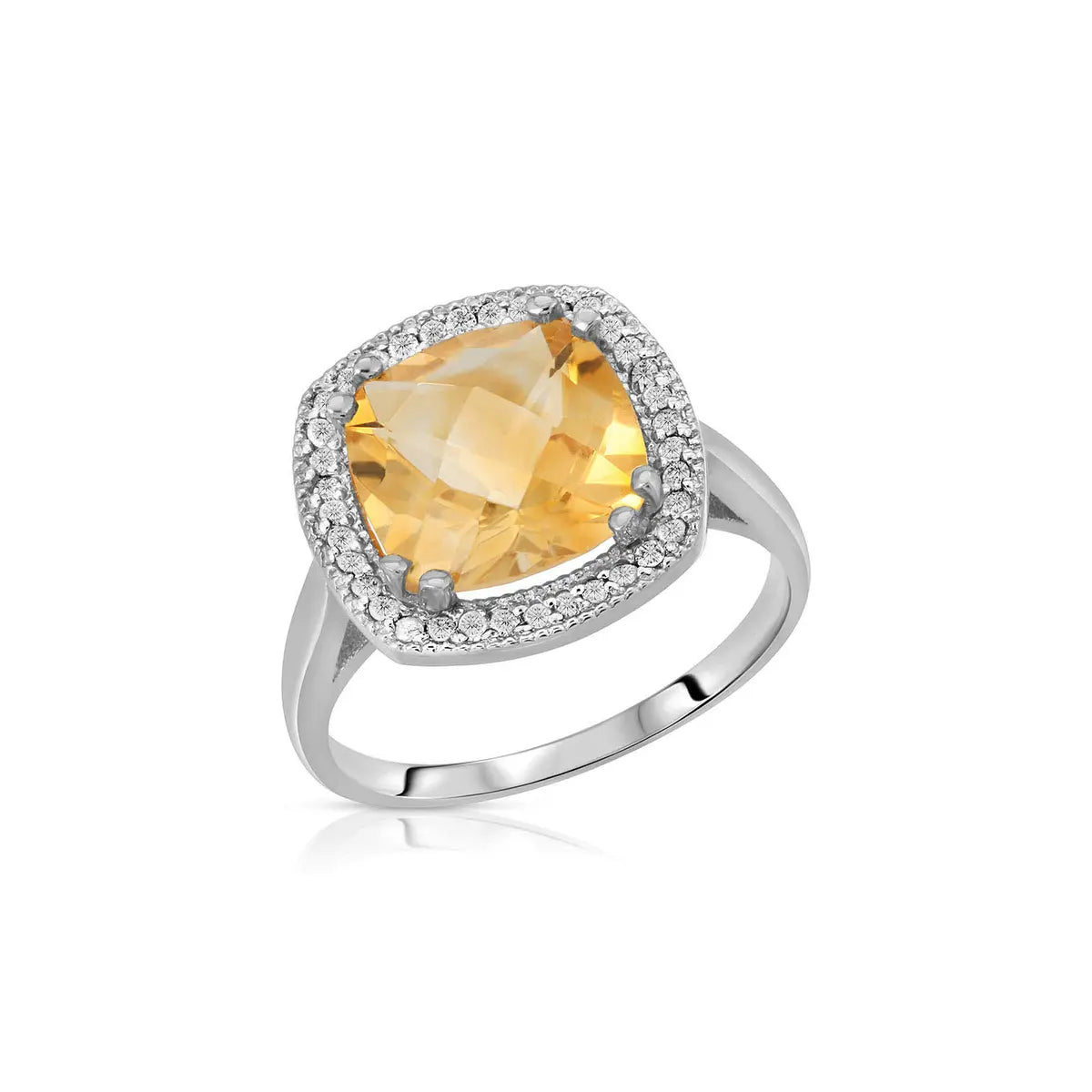 White Gold Citrine & Diamond — Regina