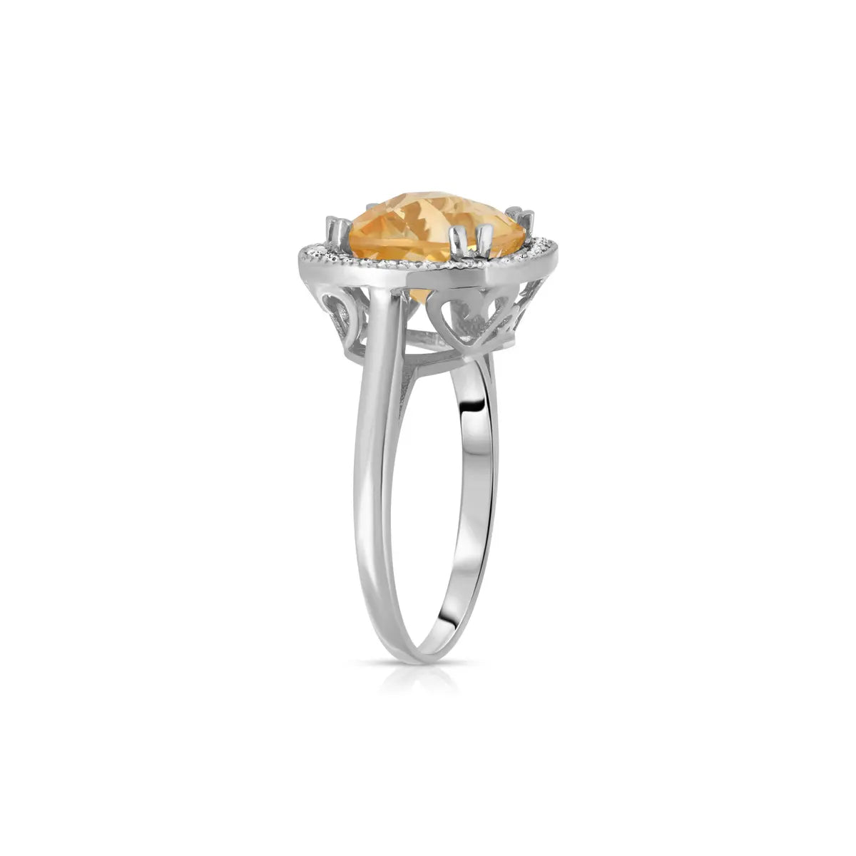 White Gold Citrine & Diamond — Regina