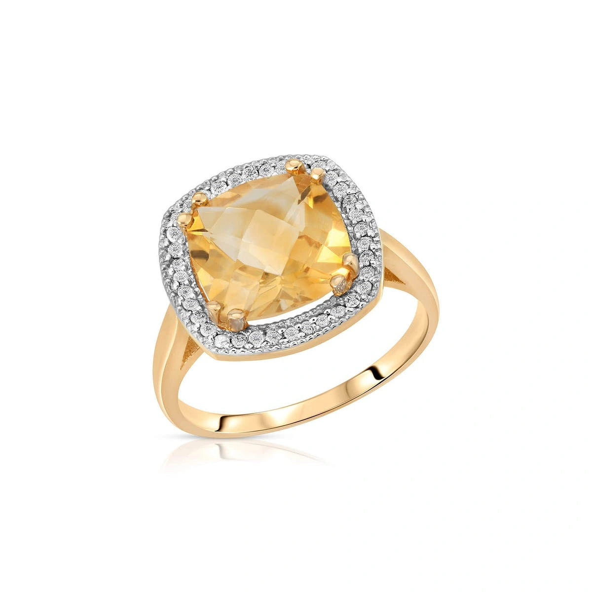 Yellow Gold Citrine & Diamond — Regina