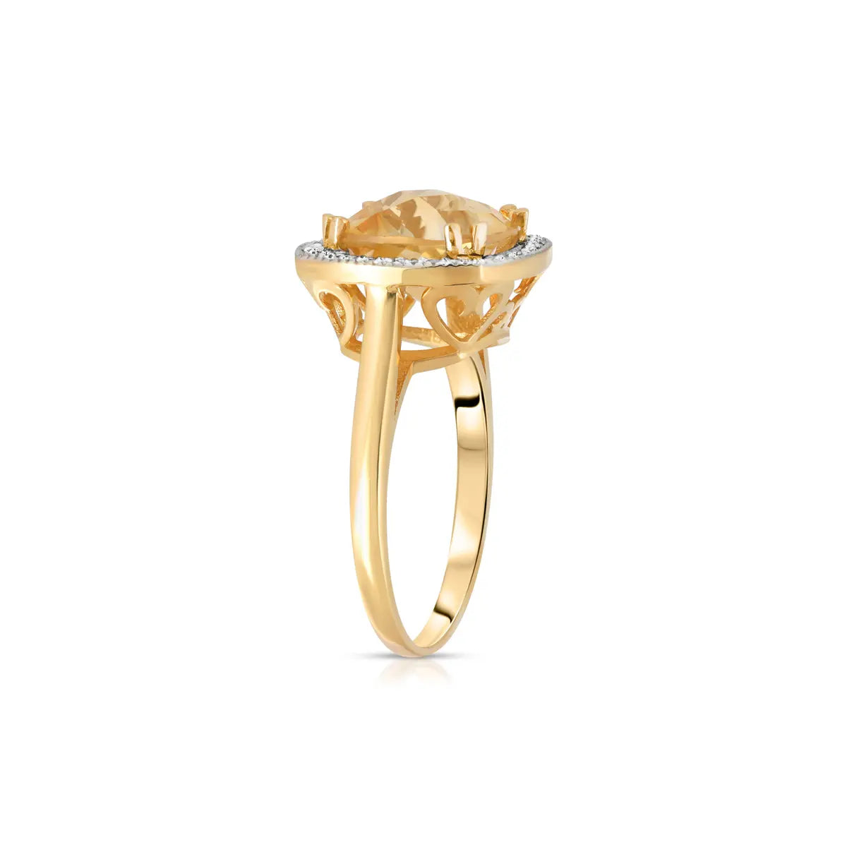 Yellow Gold Citrine & Diamond — Regina