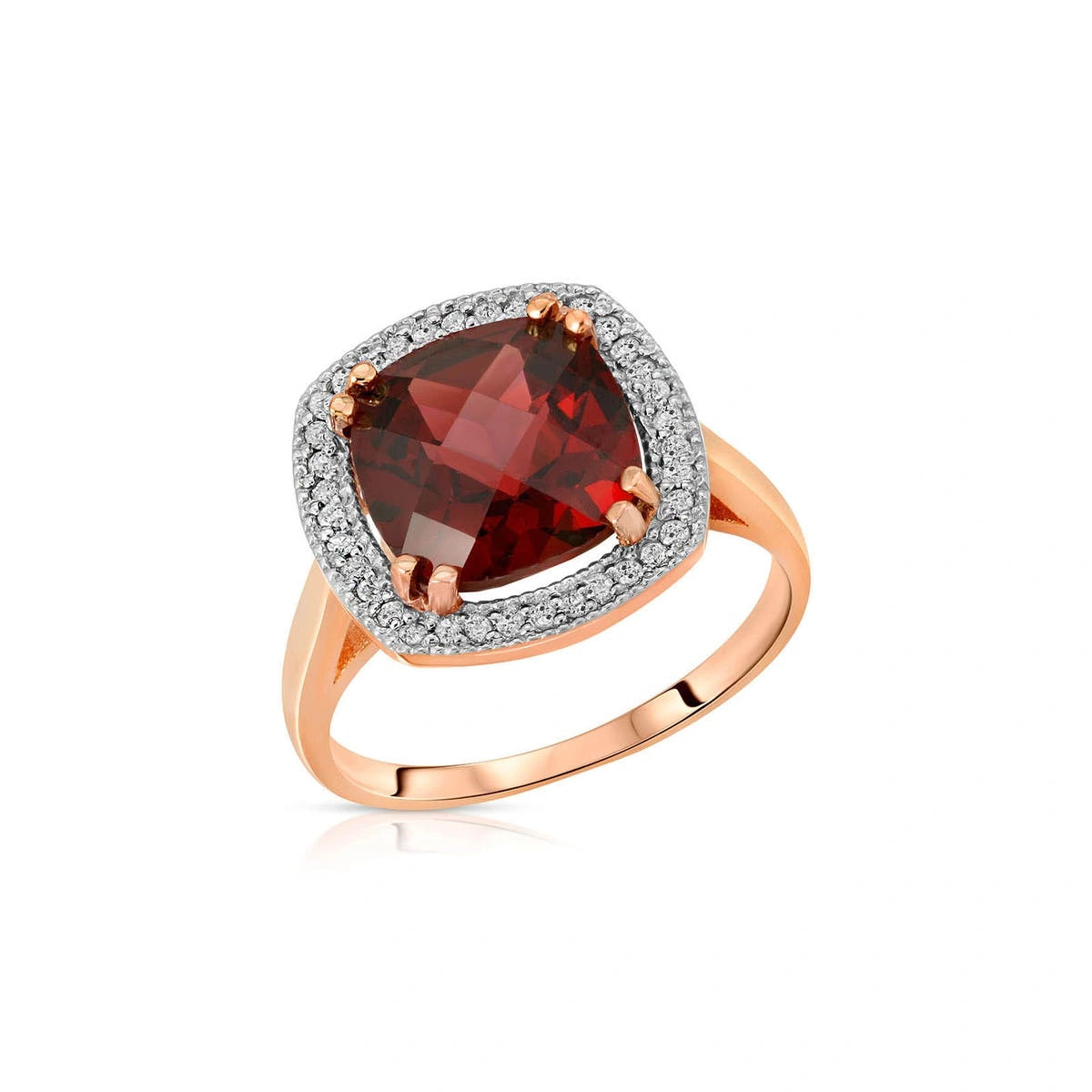 Rose Gold Garnet & Diamond — Regina