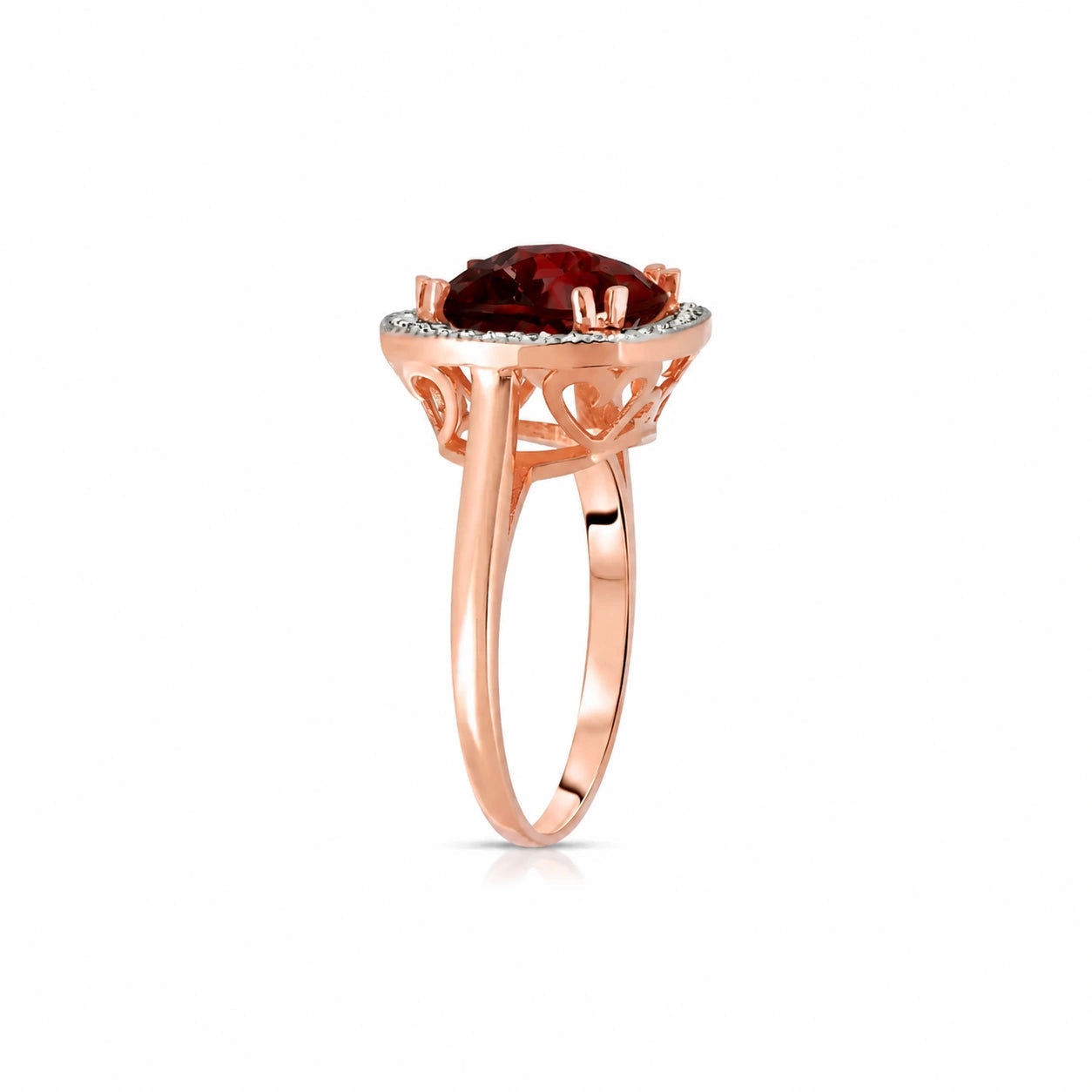 Rose Gold Garnet & Diamond — Regina
