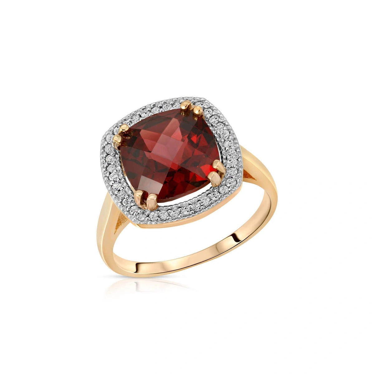 Yellow Gold Garnet & Diamond — Regina