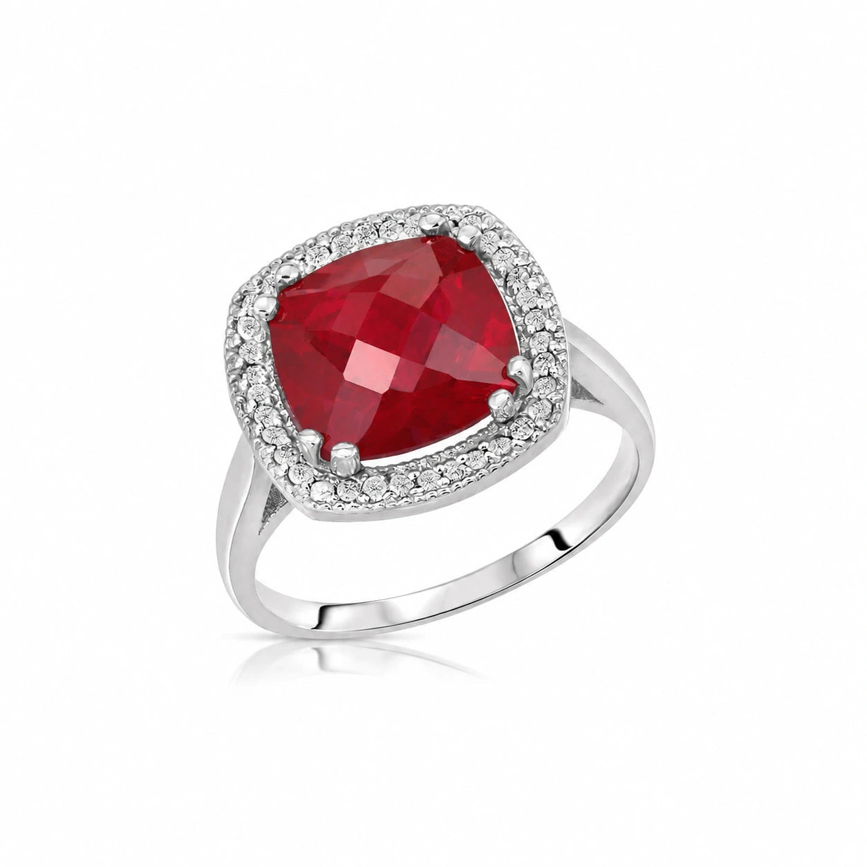 White Gold Ruby & Diamond — Regina