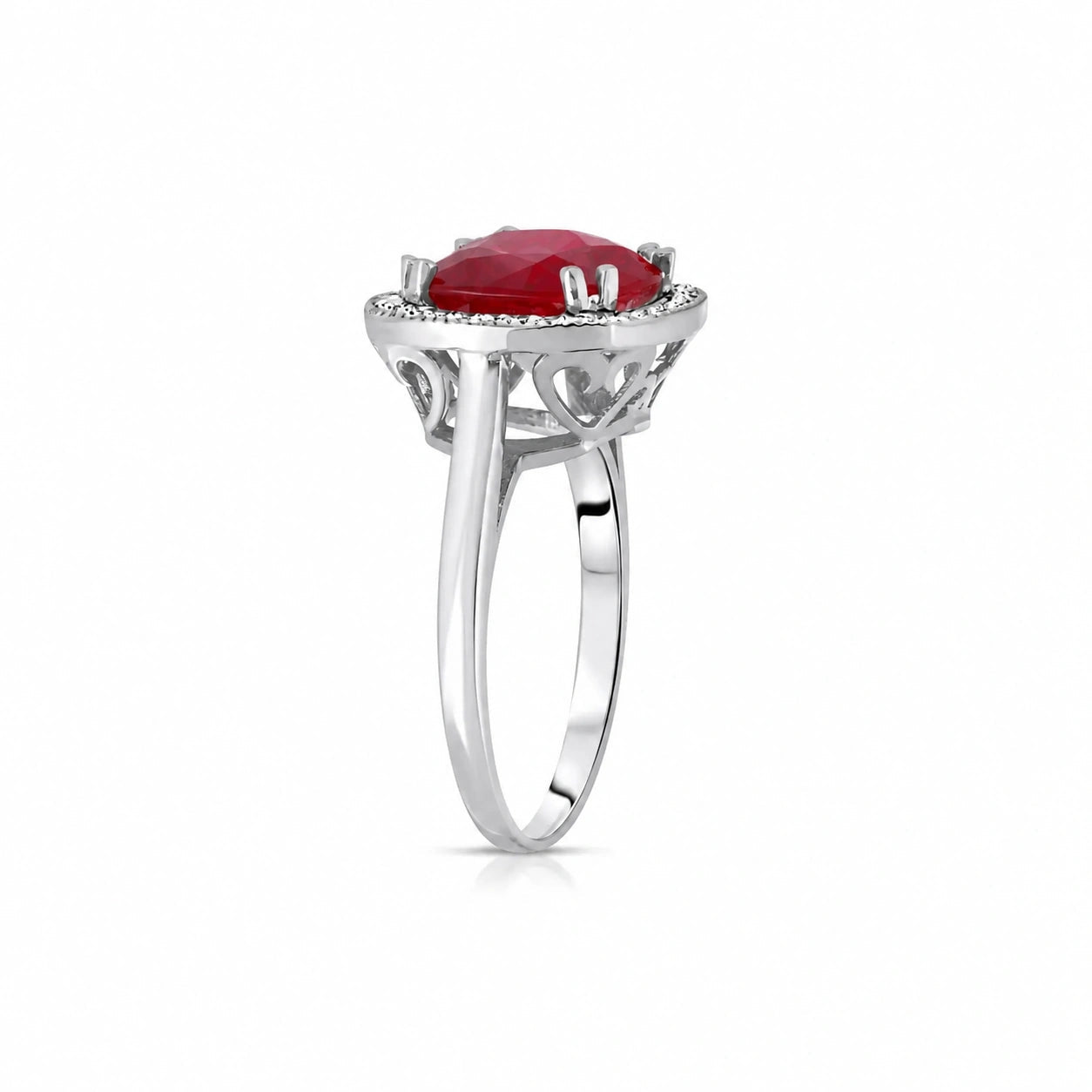 White Gold Ruby & Diamond — Regina