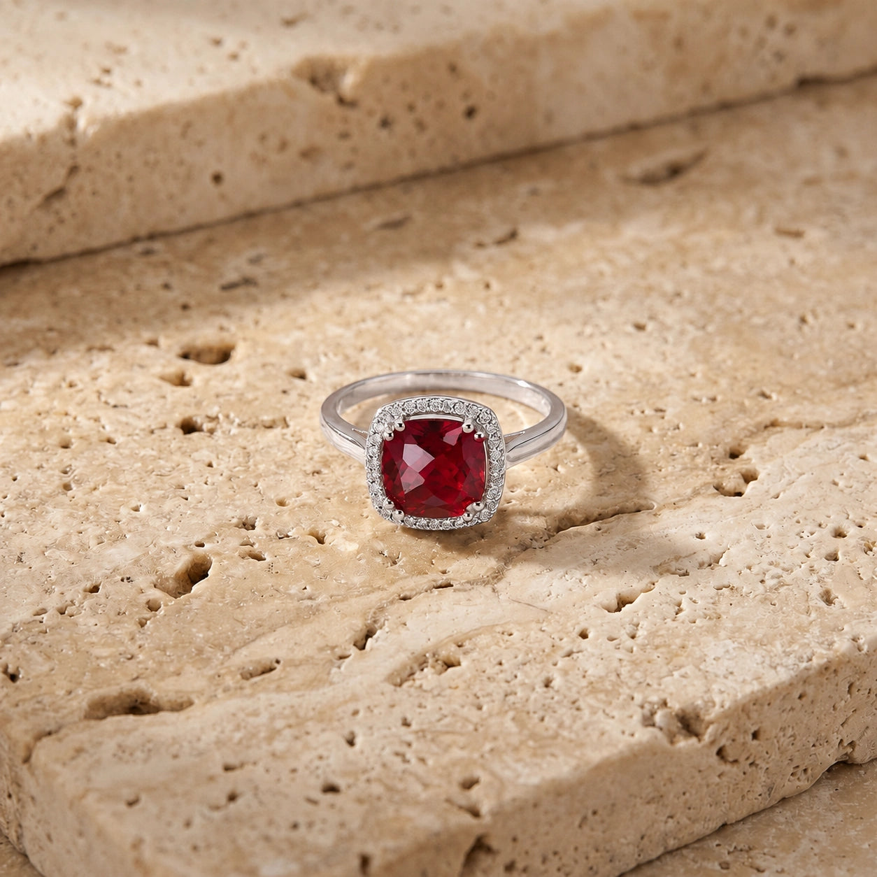 White Gold Ruby & Diamond — Regina