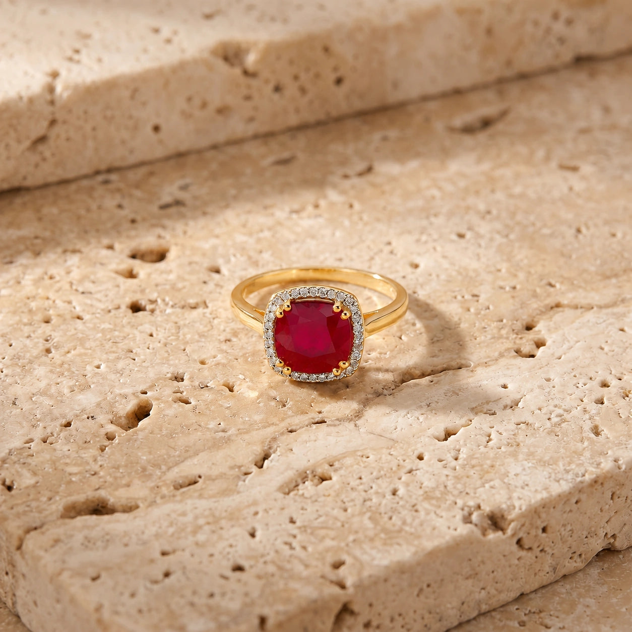 Yellow Gold Ruby & Diamond — Regina