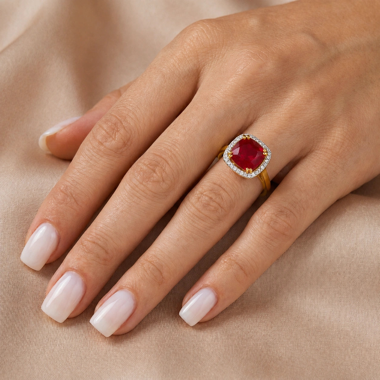 Yellow Gold Ruby & Diamond — Regina