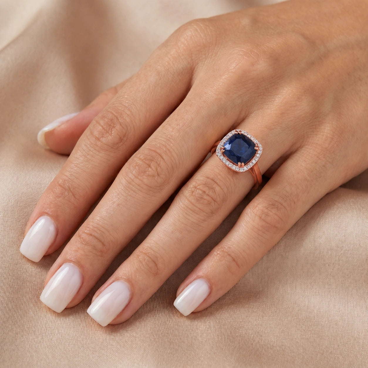 Rose Gold Sapphire & Diamond — Regina