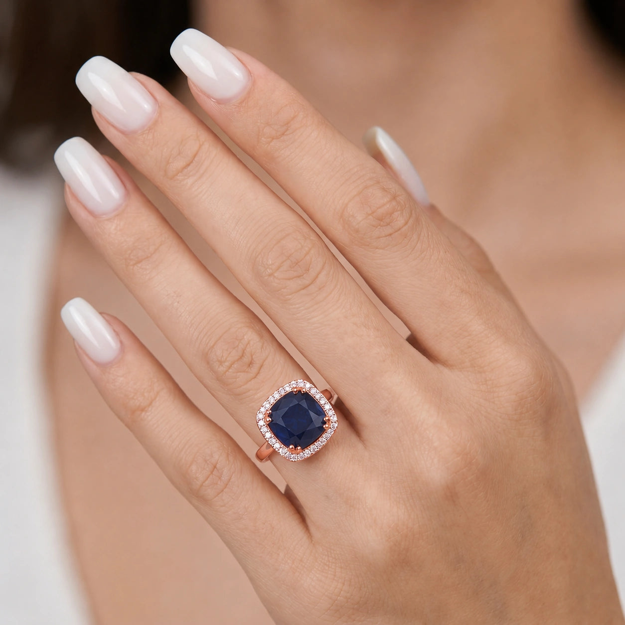 Rose Gold Sapphire & Diamond — Regina