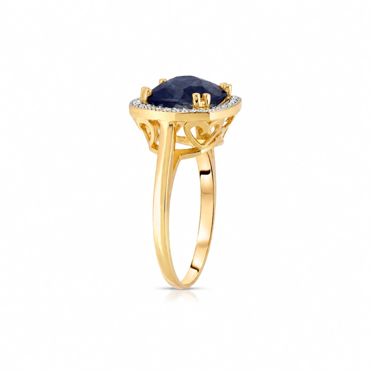 Yellow Gold Sapphire & Diamond — Regina