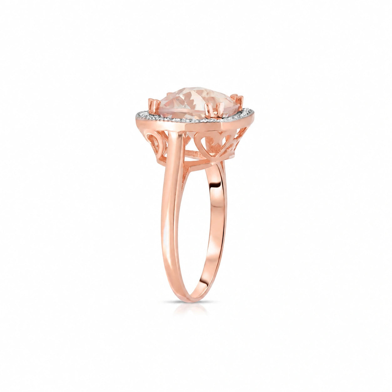 Rose Gold White Topaz & Diamond — Regina