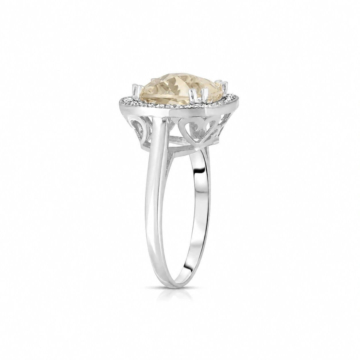 White Gold White Topaz & Diamond — Regina