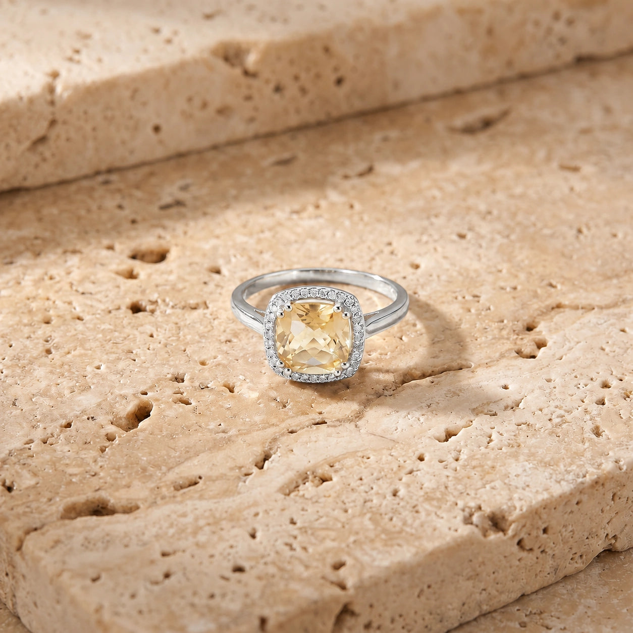 White Gold White Topaz & Diamond — Regina