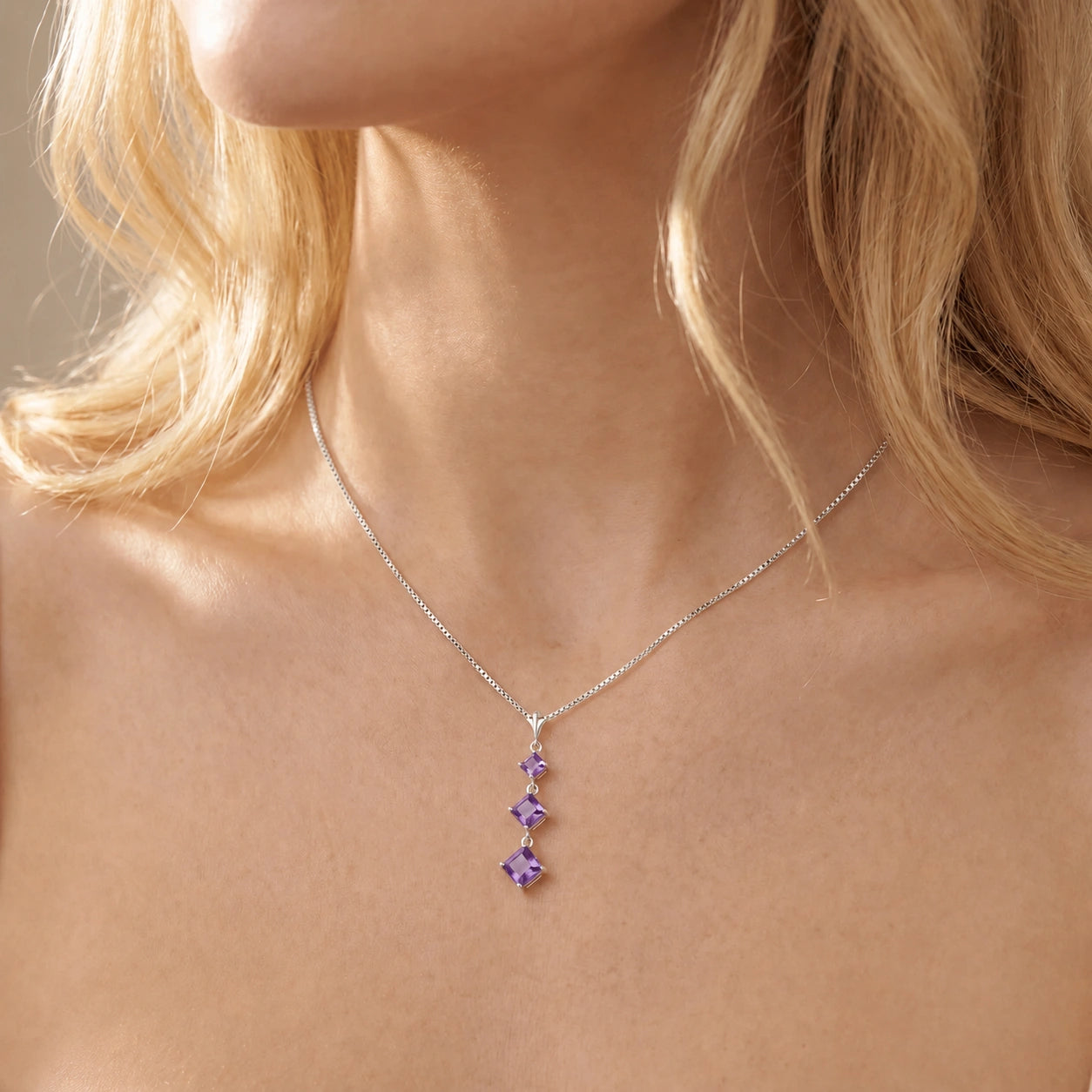 White Gold Amethyst — Riccarda