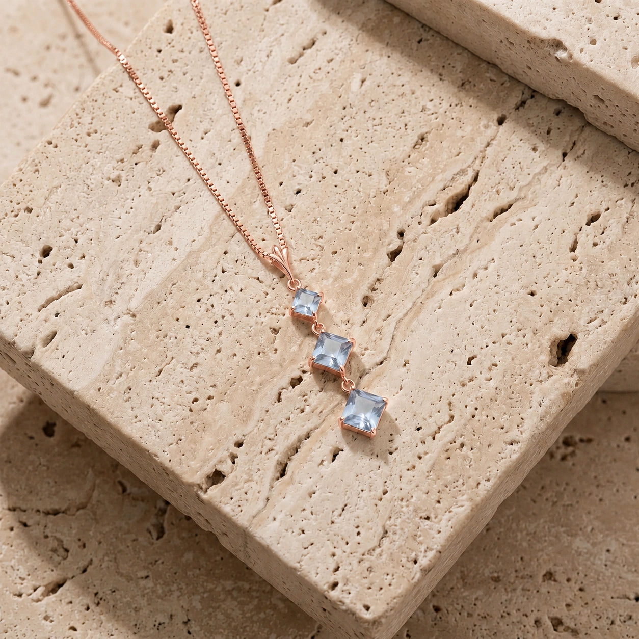 Rose Gold Aquamarine — Riccarda