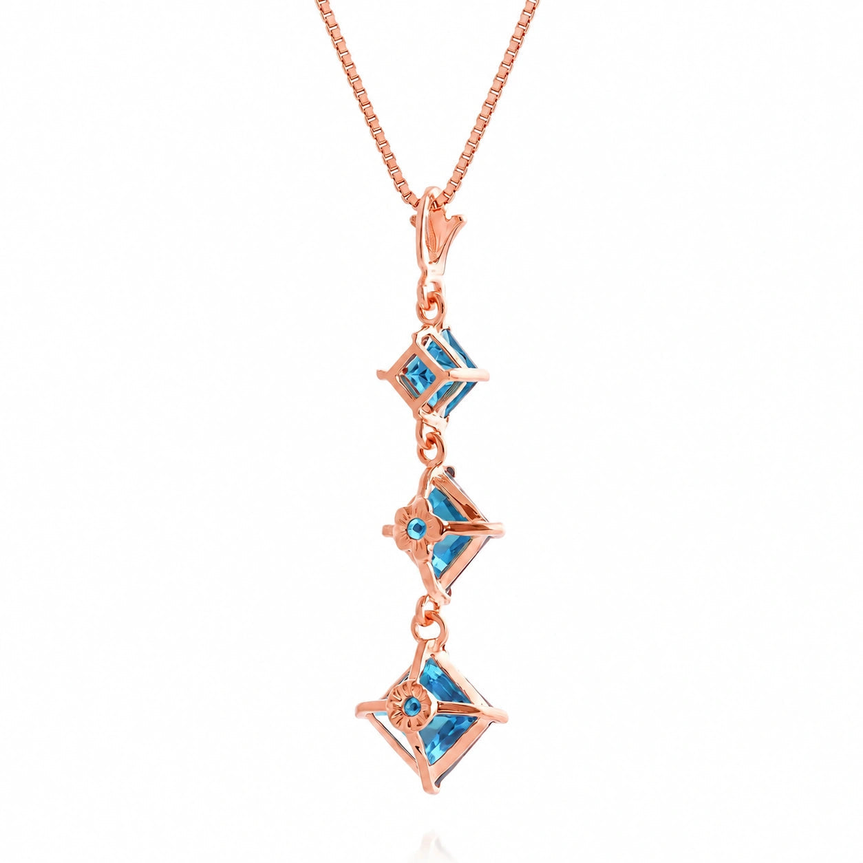 Rose Gold Blue Topaz — Riccarda