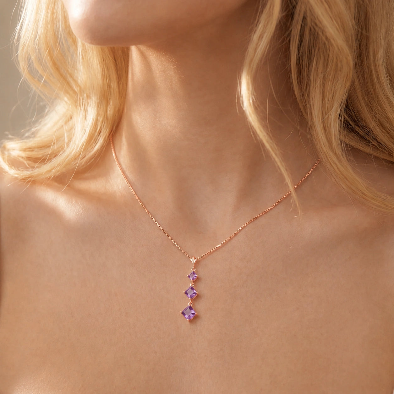 Rose Gold Blue Topaz — Riccarda
