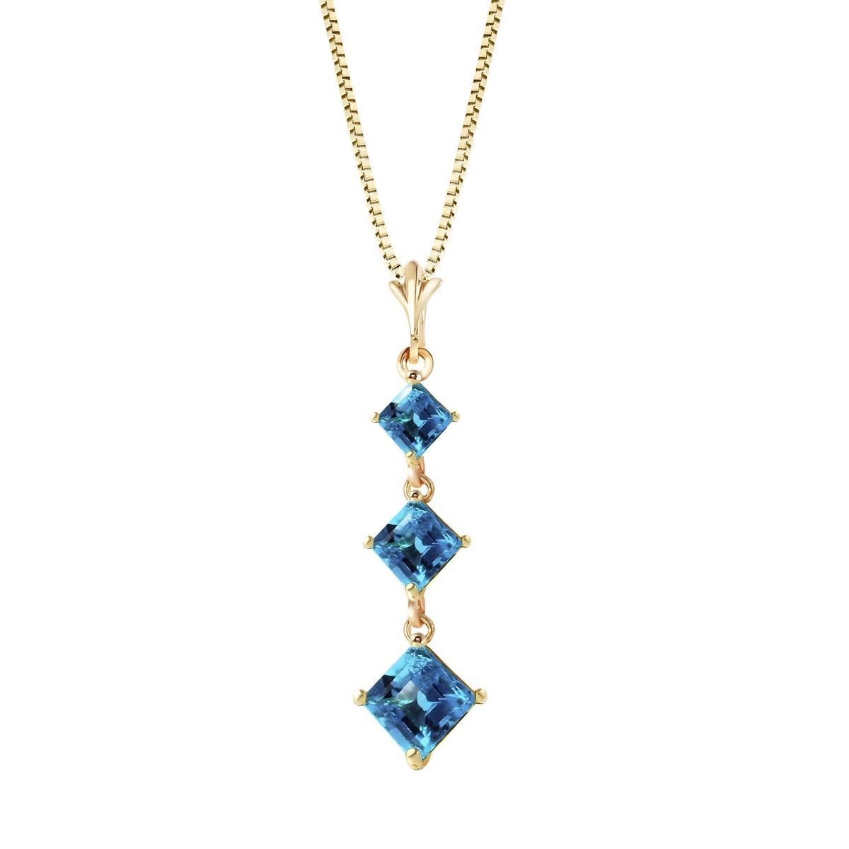 Yellow Gold Blue Topaz — Riccarda