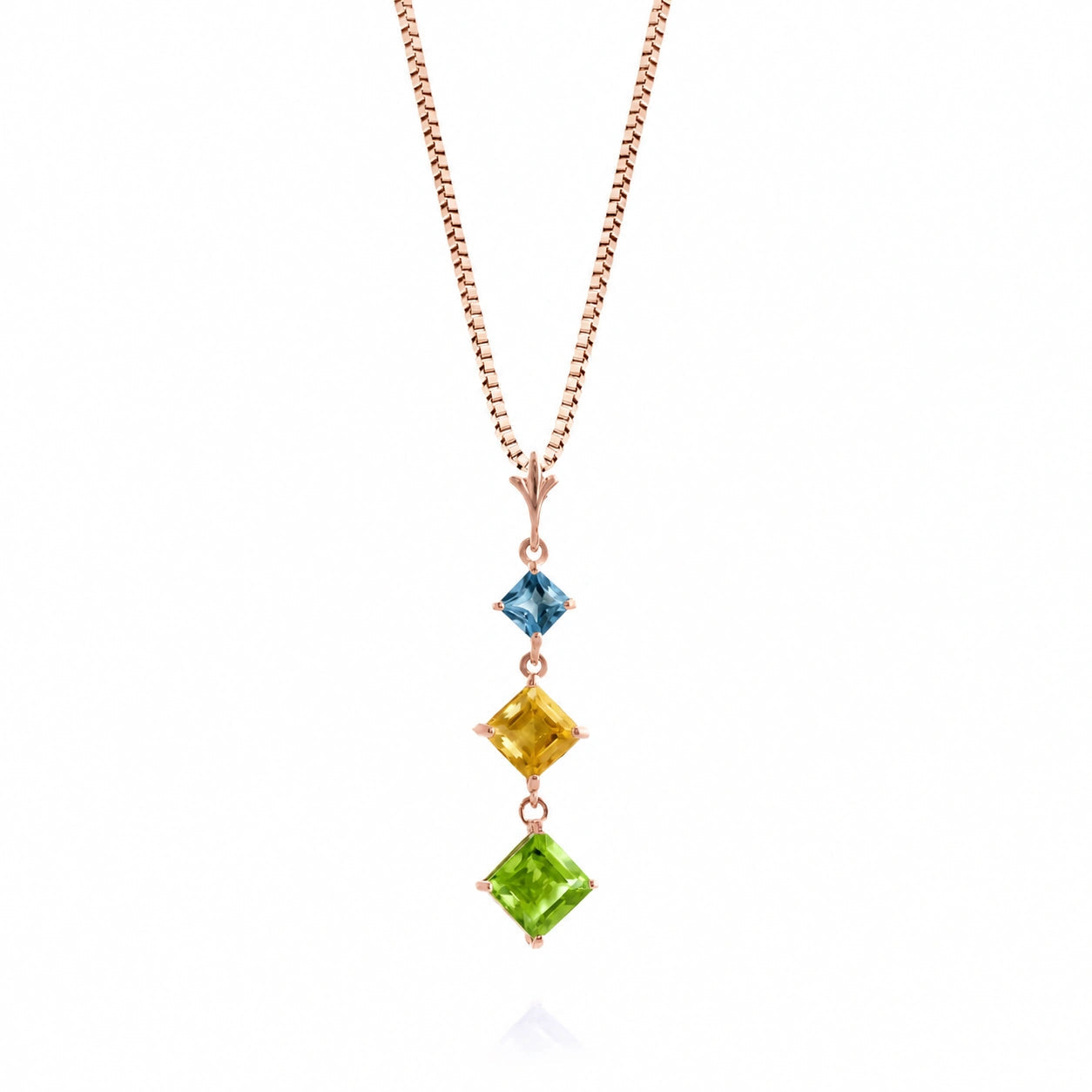 Rose Gold Peridot & Blue Topaz & Citrine — Riccarda