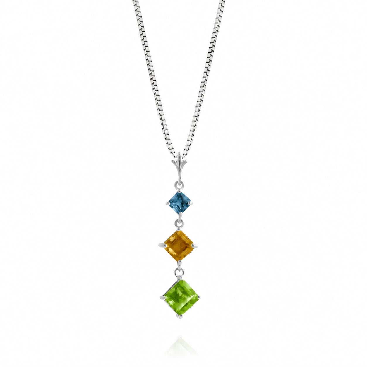 White Gold Peridot & Blue Topaz & Citrine — Riccarda
