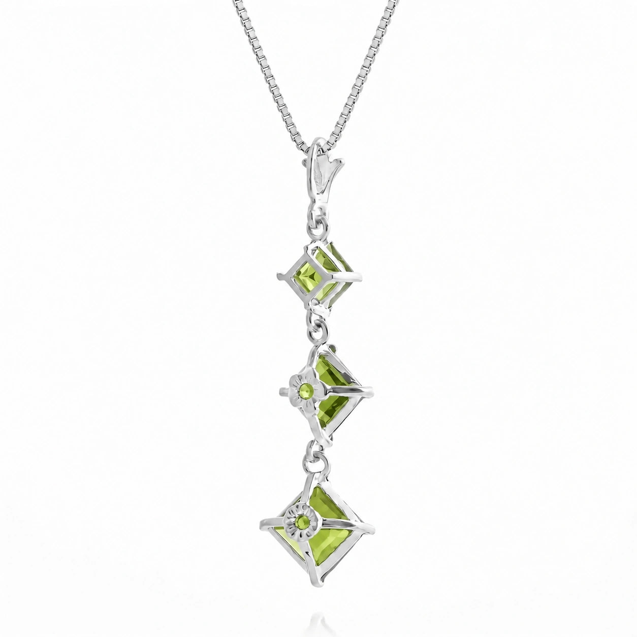 White Gold Peridot — Riccarda