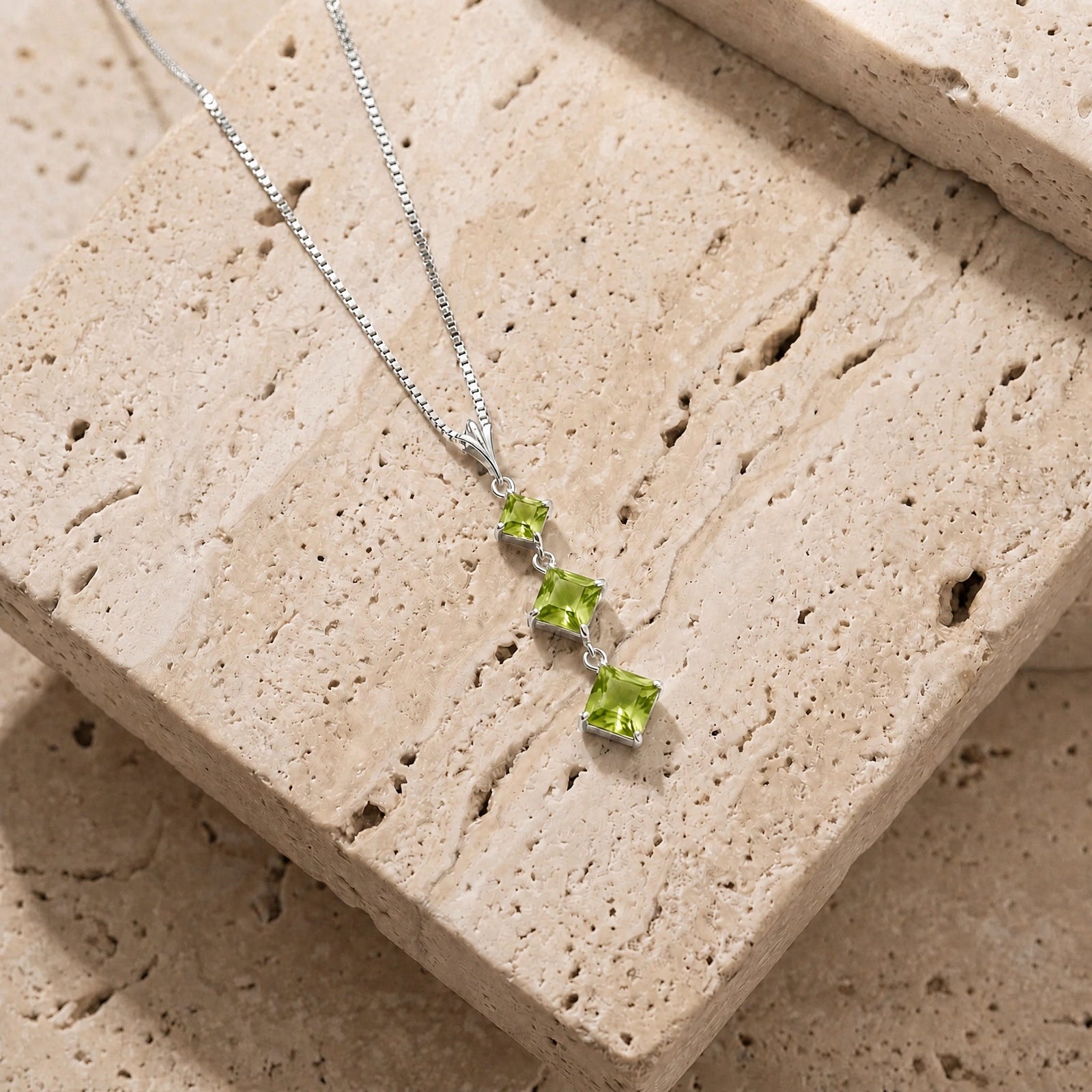 White Gold Peridot — Riccarda
