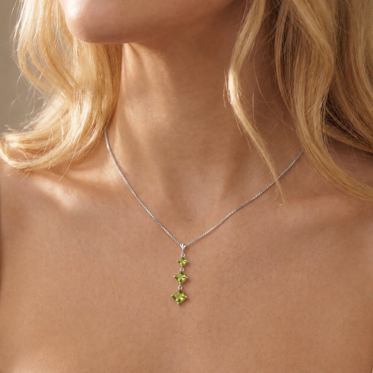 White Gold Peridot — Riccarda