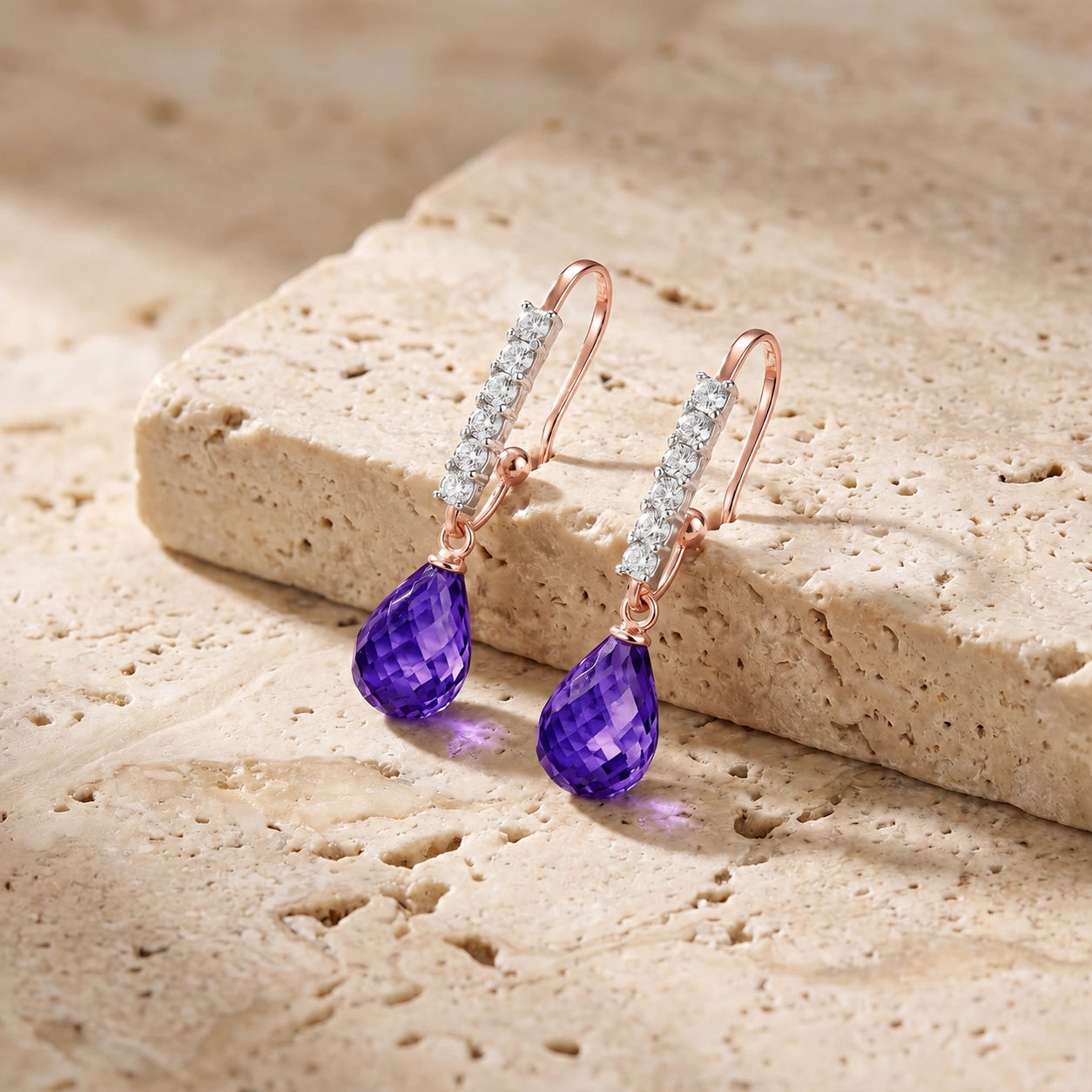Rose Gold Diamond & Amethyst — Mariagiuliana