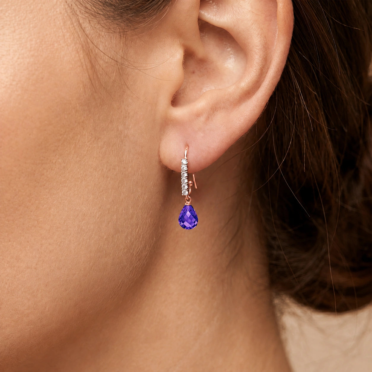Rose Gold Diamond & Amethyst — Mariagiuliana