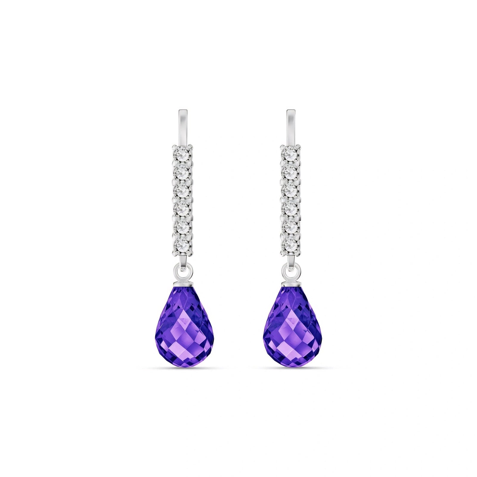 White Gold Diamond & Amethyst — Mariagiuliana