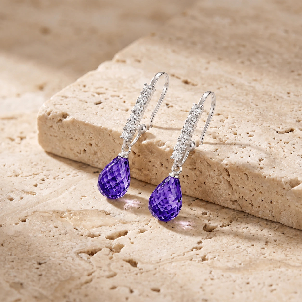 White Gold Diamond & Amethyst — Mariagiuliana