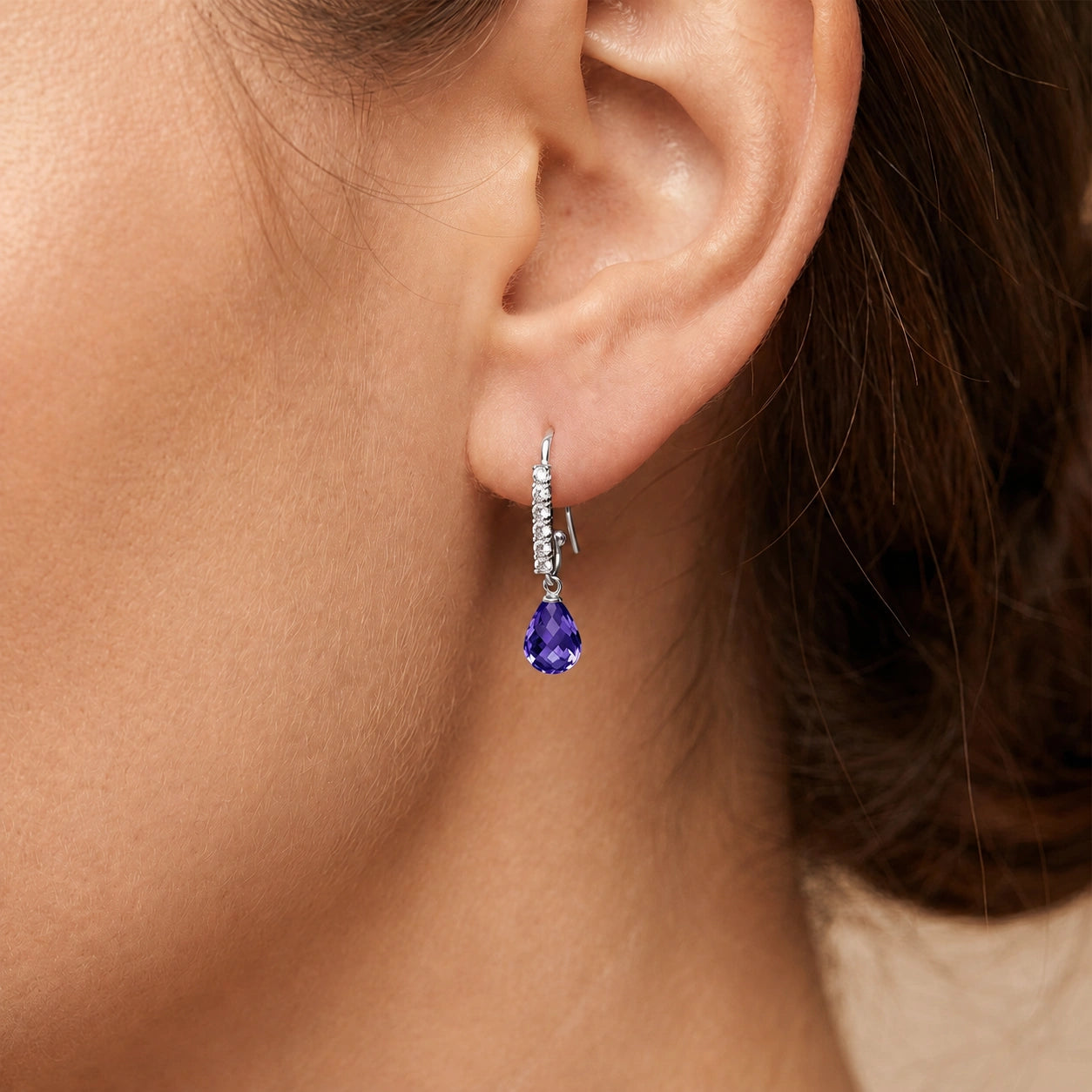 White Gold Diamond & Amethyst — Mariagiuliana
