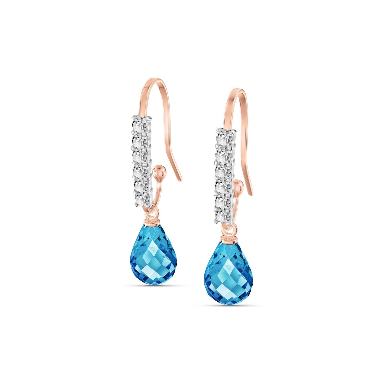 Rose Gold Diamond & Blue Topaz — Mariagiuliana