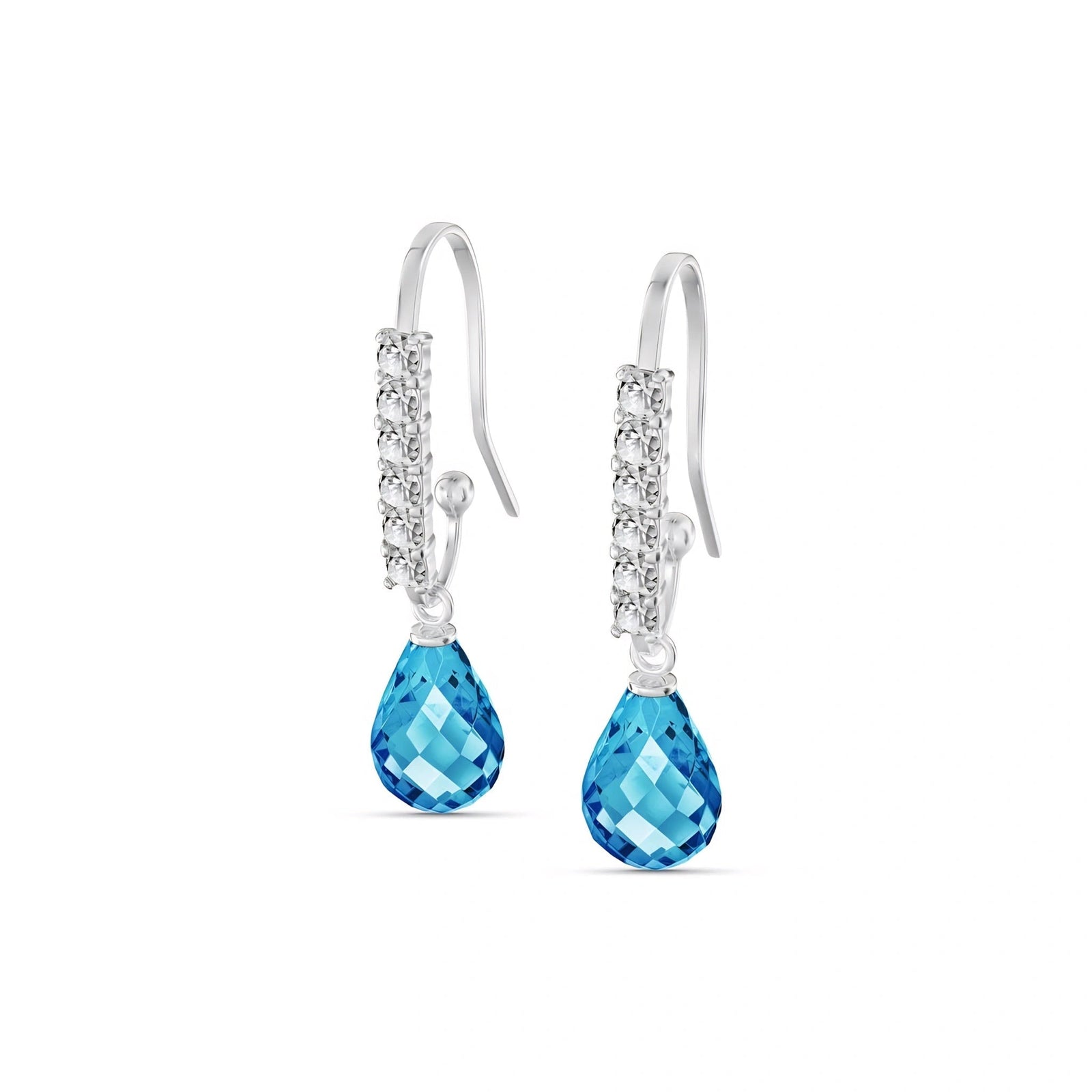 White Gold Diamond & Blue Topaz — Mariagiuliana
