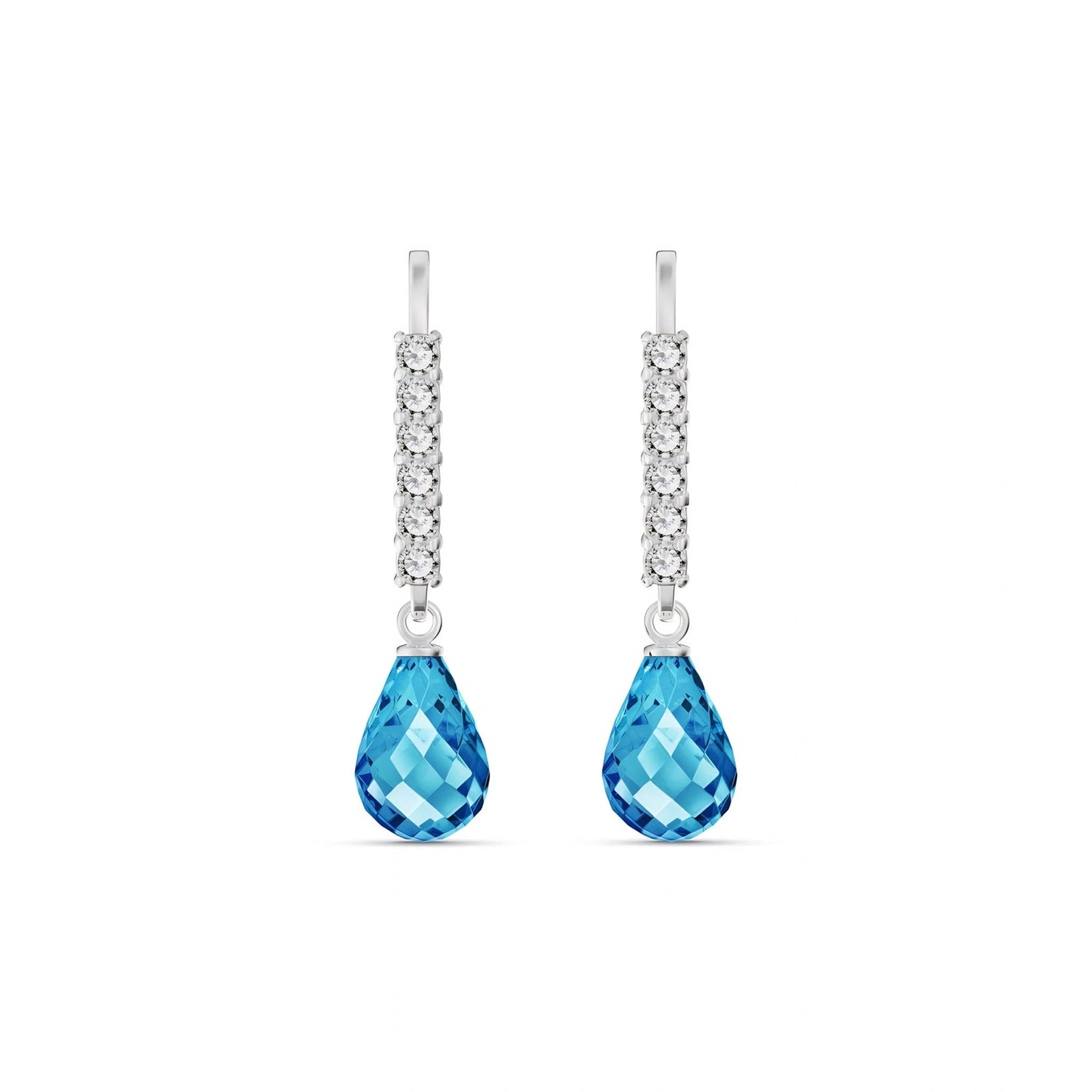 White Gold Diamond & Blue Topaz — Mariagiuliana