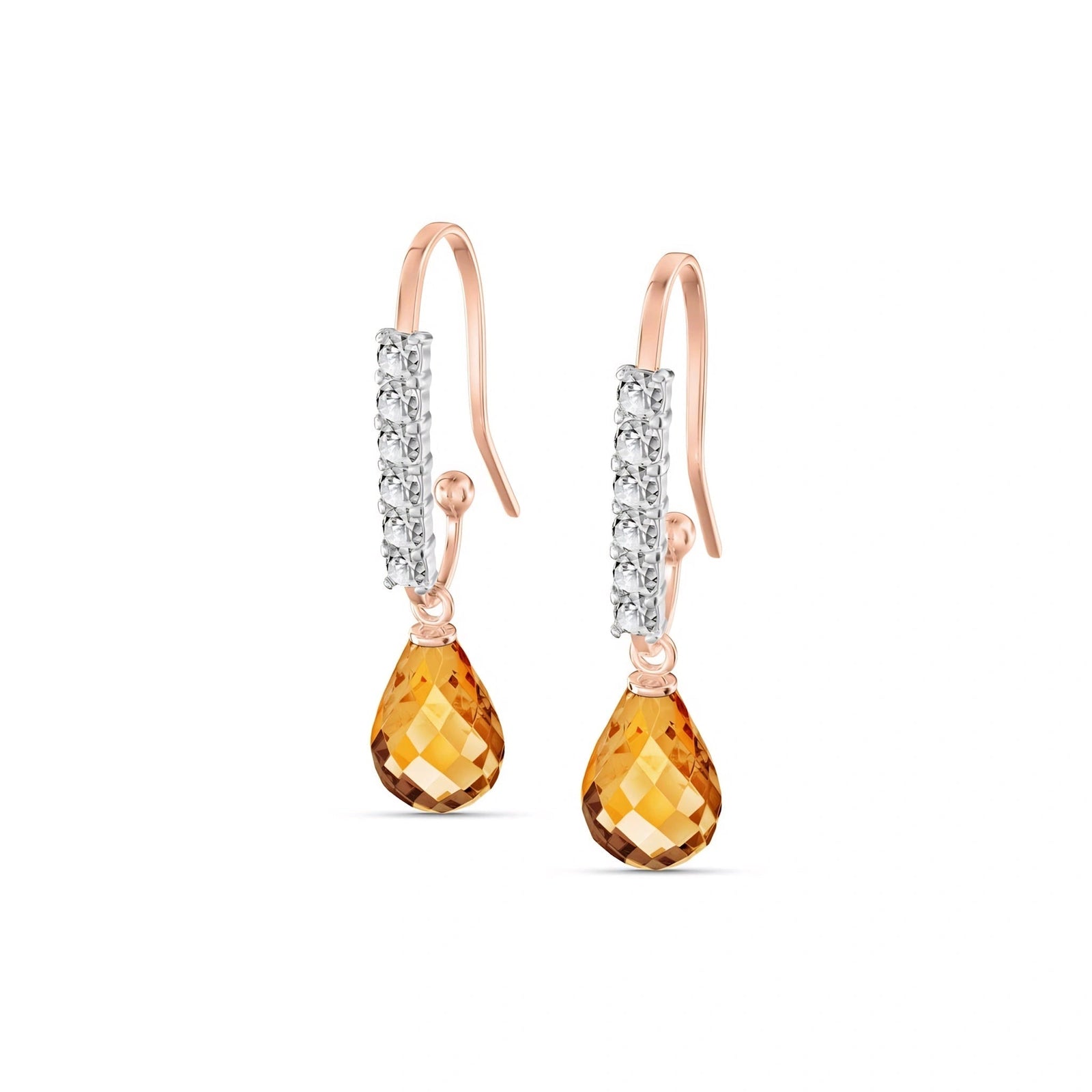 Rose Gold Diamond & Citrine — Mariagiuliana