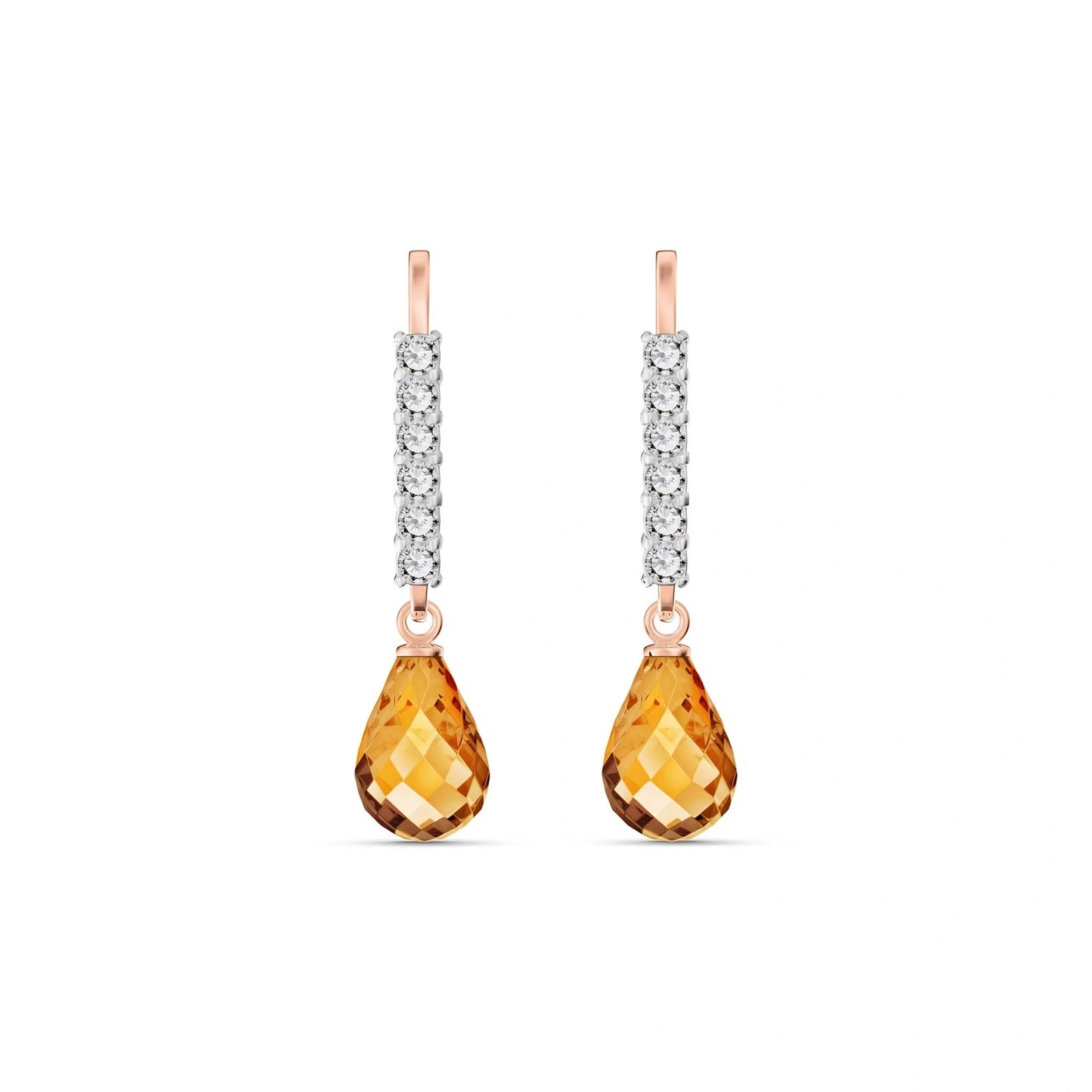 Rose Gold Diamond & Citrine — Mariagiuliana