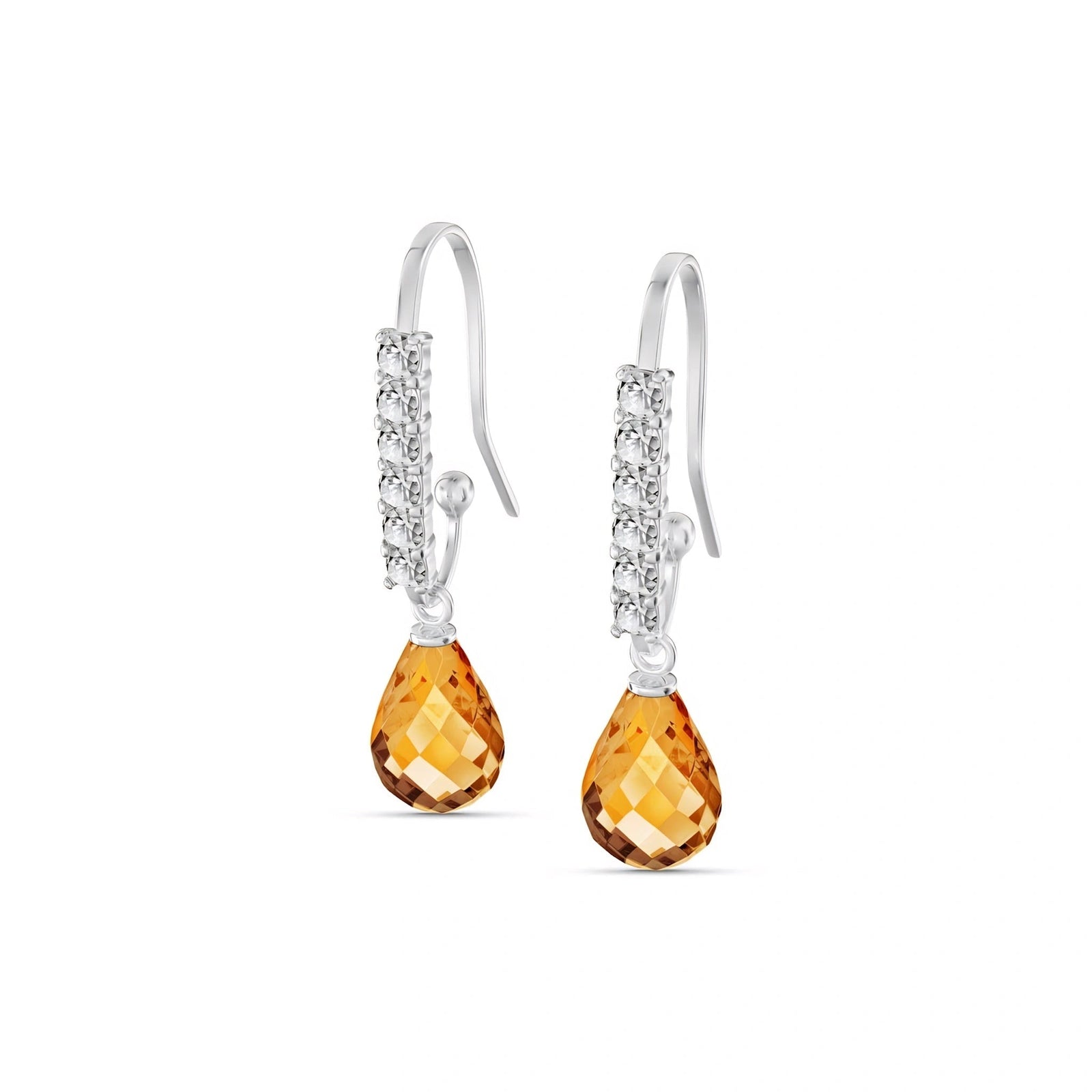 White Gold Diamond & Citrine — Mariagiuliana